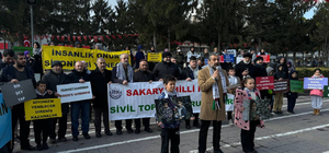 İsrail'in Gazze'ye yönelik saldırıları Sakarya'da protesto edildi