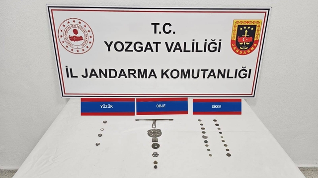 Yozgat'ta tarihi eser niteliğinde 18 sikke, 6 obje, 4 yüzük ve 1 mühür ele geçirildi
