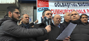 Gölbaşı'nda bir grup CHP'li, partilerinin belediye başkan adayı tercihine tepki gösterdi
