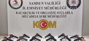 Samsun'da 12 ruhsatsız tabanca ele geçirildi
