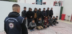 Konya'da 13 düzensiz göçmen yakalandı