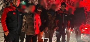 Zonguldak'ta dağda mahsur kalan 4 genç, AFAD ekiplerince kurtarıldı