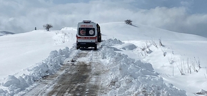 Muş'ta yolu kapanan köylerdeki hastalar, ekiplerin çabasıyla hastaneye ulaştırıldı
