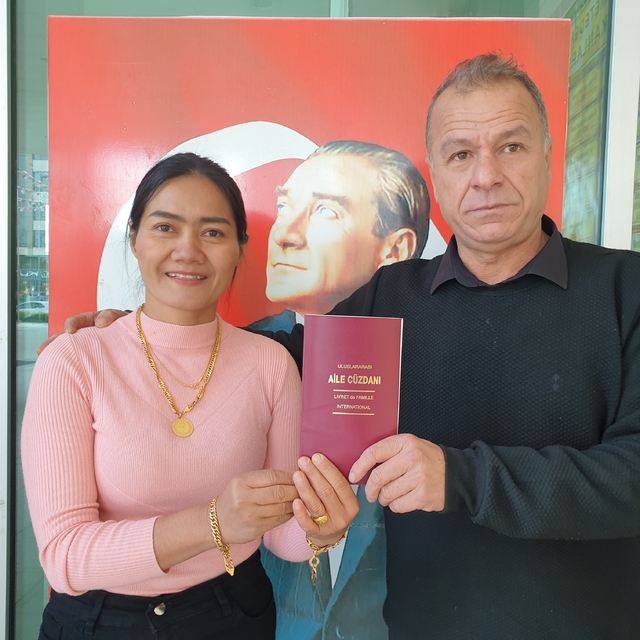 Taylandlı gelin ve Türk damat, Osmaniye'de evlendi