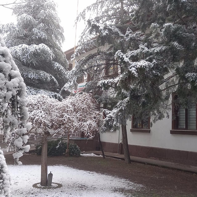 Beypazarı'nda kar etkili oldu