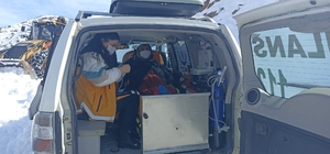 Batman'da kardan yolu kapanan köydeki hasta hastaneye yetiştirildi 