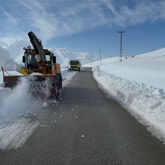 Çığ nedeniyle kapanan Dağlıca yolunda çalışmalar devam ediyor