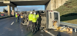 Tekirdağ'da minibüsün devrilmesi sonucu 1 kişi öldü