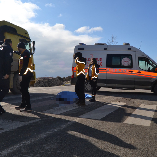 Kırklareli'nde kamyonun çarptığı kadın öldü