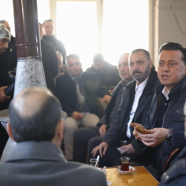 Eskişehir Büyükşehir Belediye Başkan adayı Nebi Hatipoğlu, minibüs şoförler...