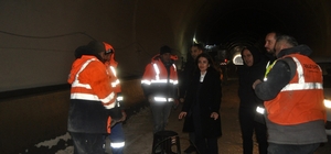 Laçin Kaymakamı Şimşek, Kırkdilim tünellerindeki çalışmaları inceledi