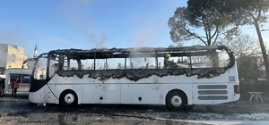 Bursa'da park halinde alev alan otobüs kullanılamaz hale geldi