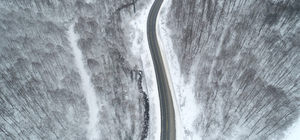 Kırklareli'nde karla kaplanan Istranca Ormanları havadan görüntülendi