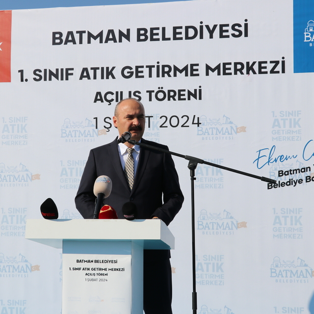 Batman'da 1. Sınıf Atık Getirme Merkezi'nin açılışı yapıldı