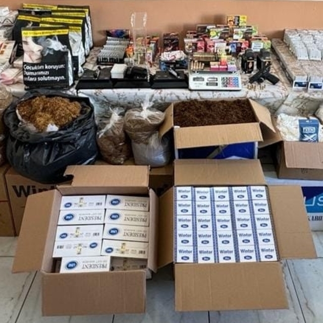 Erzurum'da 350 bin makaron ele geçirildi