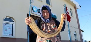 Bayburt'ta asırlık "Tel helvası" geleneği yaşatılıyor