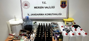 Mersin'de 157 litre sahte içki ele geçirildi