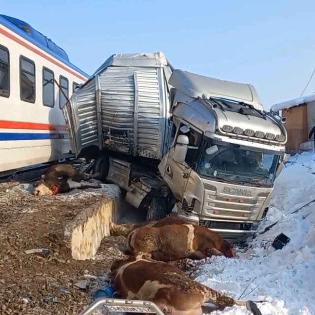 Muş´ta yolcu treni, TIR´a çarptı: 2 ölü, 2 yaralı