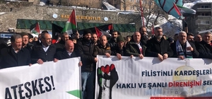 Bitlis'te İsrail'in Gazze'ye yönelik saldırıları protesto edildi