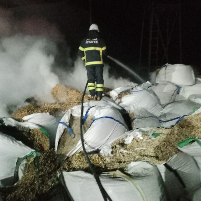 Adana'da tahıl kurutma fabrikasında çıkan yangın söndürüldü