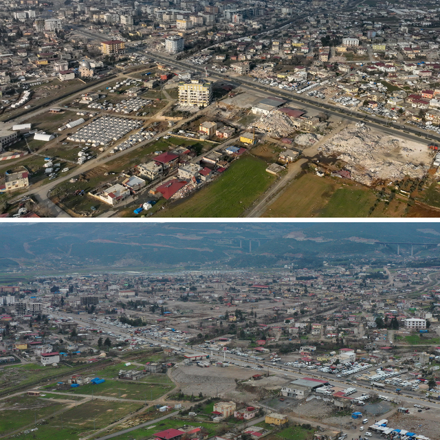Depremden etkilenen Nurdağı ve İslahiye afetin 1. yılında görüntülendi