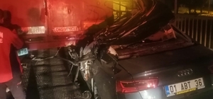 Mersin'de tıra arkadan çarpan otomobildeki 1 kişi öldü, 3 kişi yaralandı