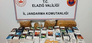 Elazığ'da kaçak tütün ve makaron ele geçirildi