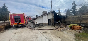Kulu'da müştemilatta çıkan yangını söndürüldü