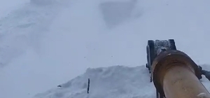 Kağızman-Ağrı kara yolu kar ve tipiden kapandı