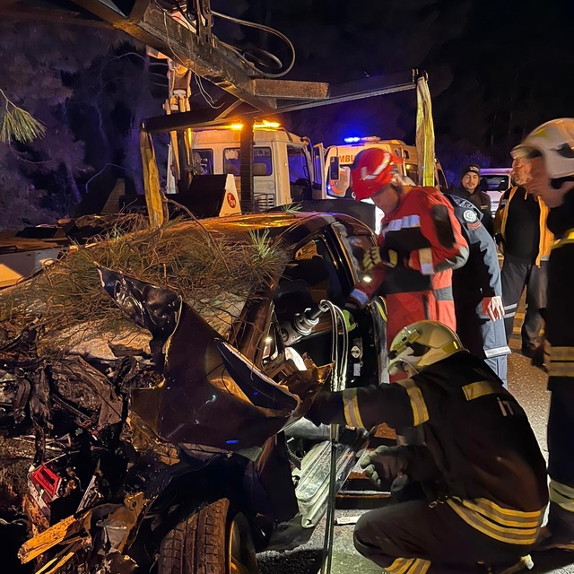 Muğla'da ağaca çarpan otomobilin sürücüsü öldü