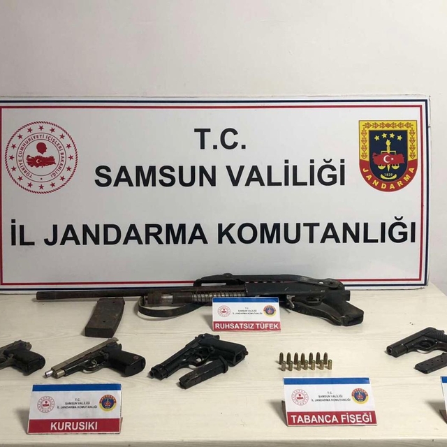 Samsun'da ruhsatsız silah bulunduran kişi yakalandı