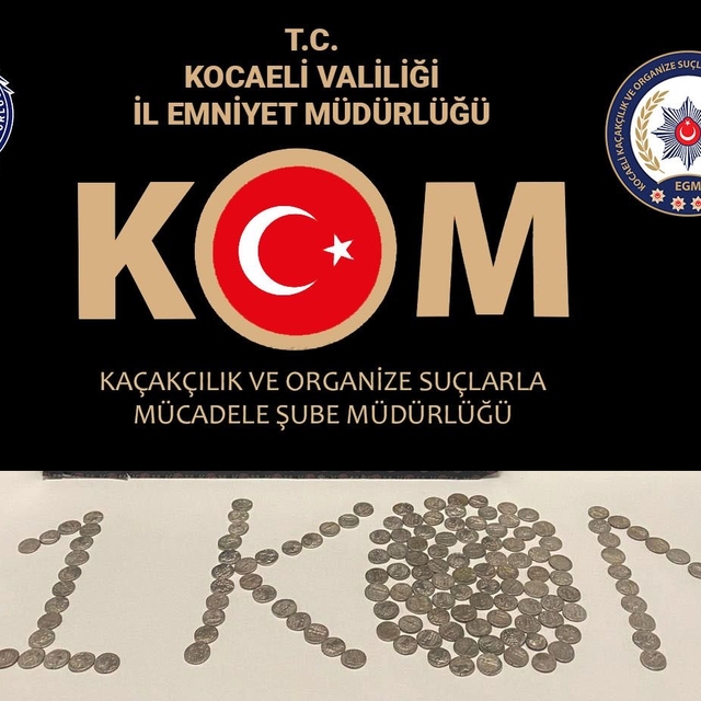 Kocaeli'de 264 sikke ile yüzük ele geçirildi