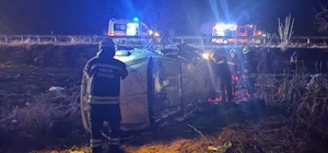 Konya'da devrilen otomobildeki 3 kişi öldü, 3 kişi yaralandı