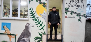 Kocaeli'de fabrika işçisi, felçli ve ampute hayvanlar için yürüteç üretiyor