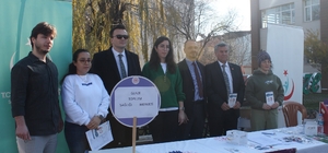 Sinop'ta Dünya Kanser Günü ve Dünya Sigarayı Bırakma Günü kapsamında stant...