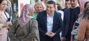 Tütüncü, Güllük Caddesi'nde esnafı ziyaret etti