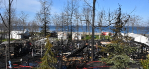 Ordu'da kamp alanındaki yangında 10 yapı kullanılamaz hale geldi