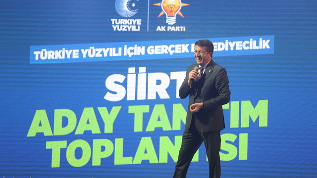 AK Parti'li Zeybekci, partisinin Siirt aday tanıtım toplantısında konuştu: