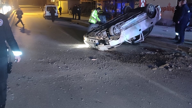 Kırıkkale'de devrilen otomobilin sürücüsü öldü
