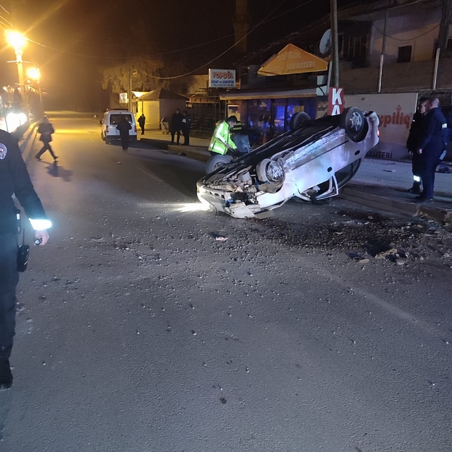 Kırıkkale'de devrilen otomobilin sürücüsü öldü