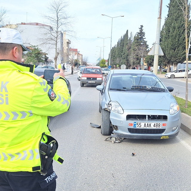 Samsun'da trafik kazası 1 yaralı