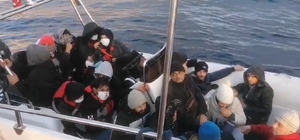 Bodrum açıklarında 57 düzensiz göçmen yakalandı