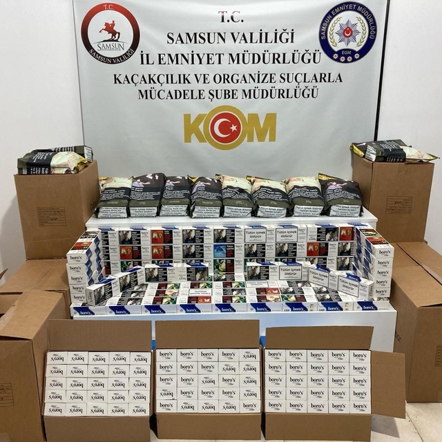 Samsun'da 50 bin makaron ele geçirildi