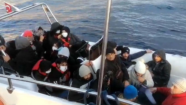 Bodrum´da 57 kaçak göçmen ile 2 organizatör yakalandı