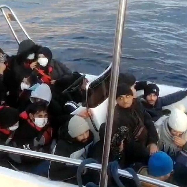 Bodrum´da 57 kaçak göçmen ile 2 organizatör yakalandı