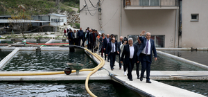 Muğla Büyükşehir Belediye Başkan adayı Ayaydın, Seydikemer'de alabalık üreticileri ile esnafı ziyaret etti