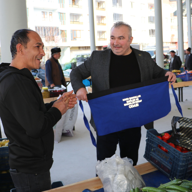 Havza Bakkal ve Bayiler Esnaf Odasından pazarcı önlüğü