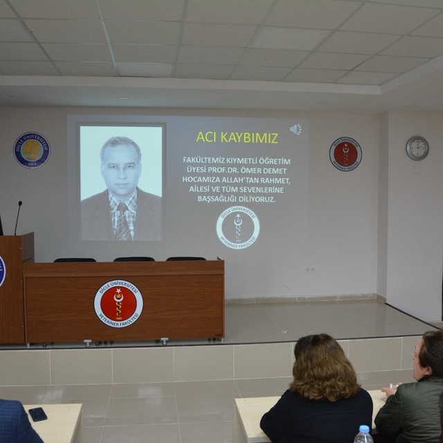 DÜ'de hayatını kaybeden Prof. Dr. Ömer Demet için anma töreni düzenlendi