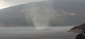 Antalya'nın Kaş ilçesinde denizde hortum oluştu