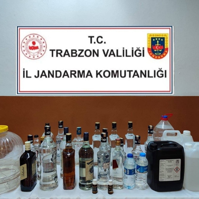 Trabzon'da sahte içki ele geçirildi